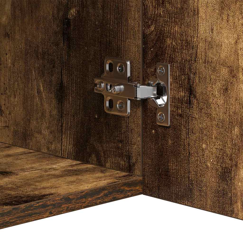 Skänk Rökfärgad Ek LED-belysning 80x35x75 cm