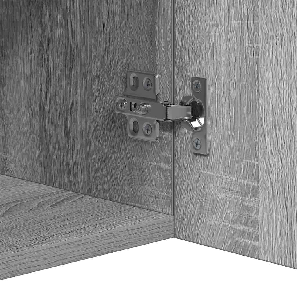 Skänk Sonoma Grå LED-belysning 80x35x75 cm