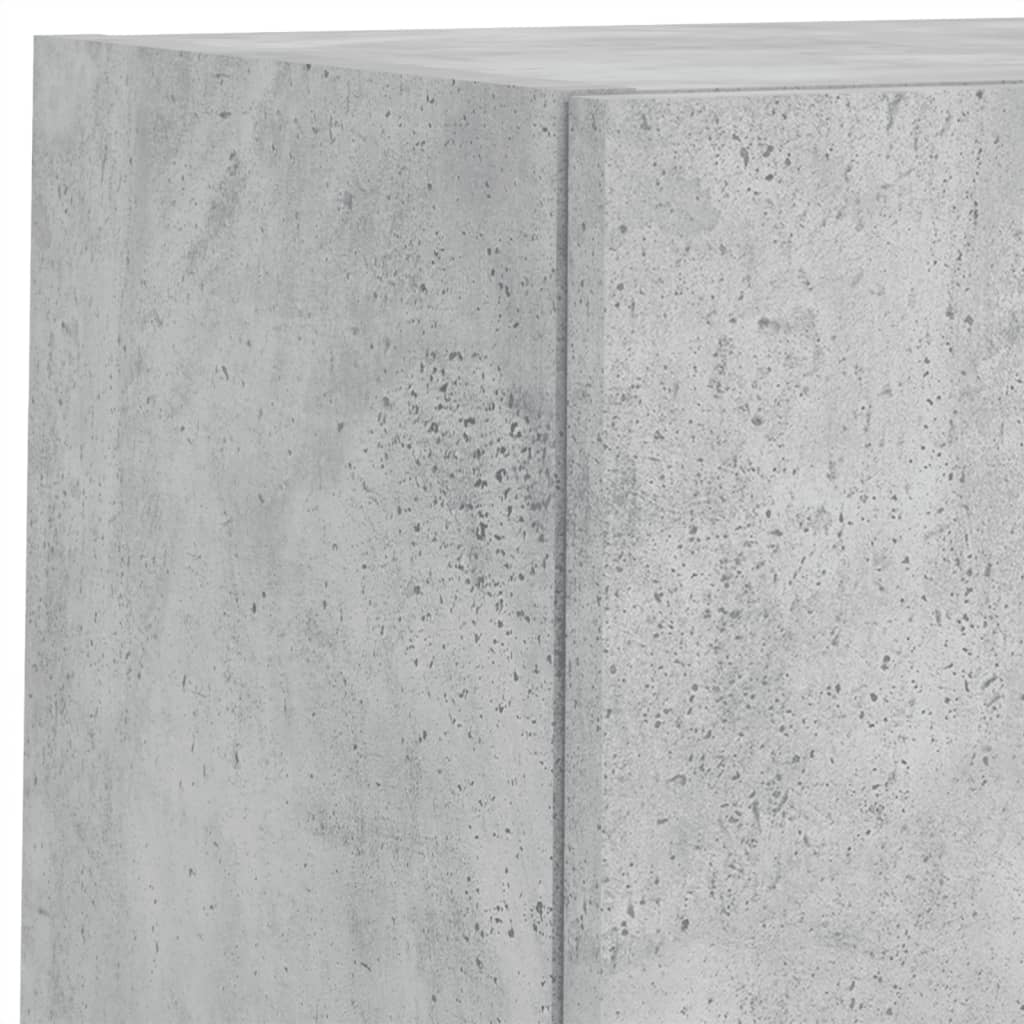 TV-Möbel Betonggrå TV-skåp 4 delar med LEDs