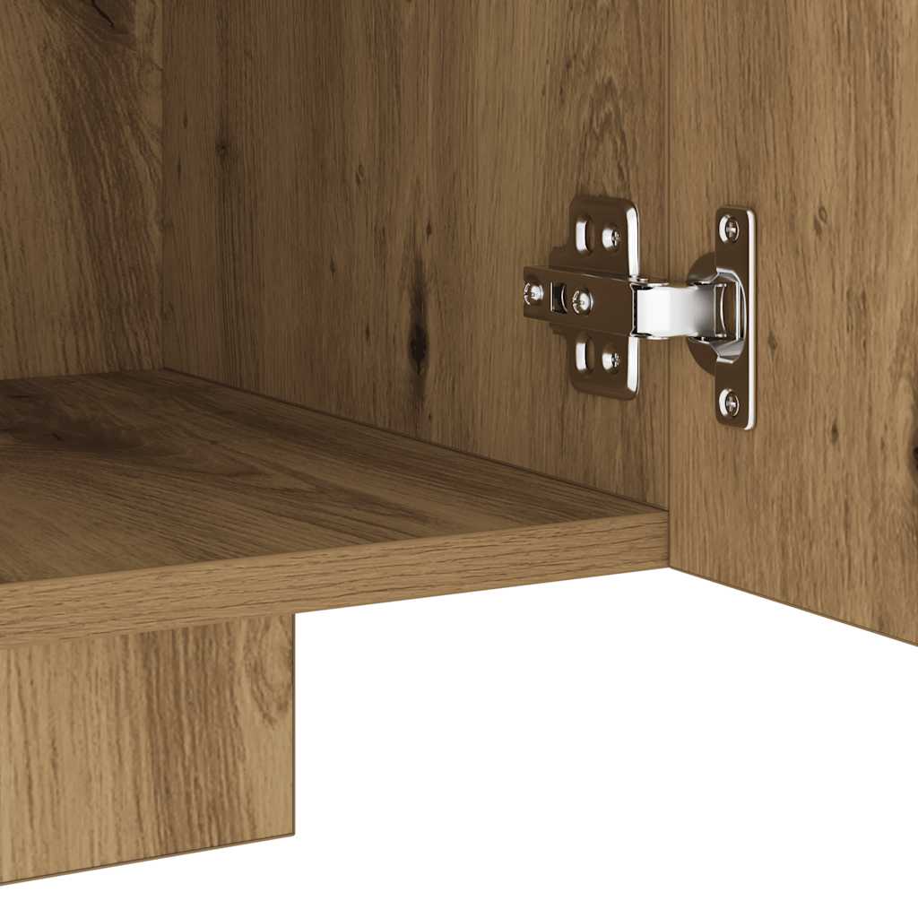 TV-Möbel Artisan Ek TV-Bänk LED-lampor 160x35x40 cm