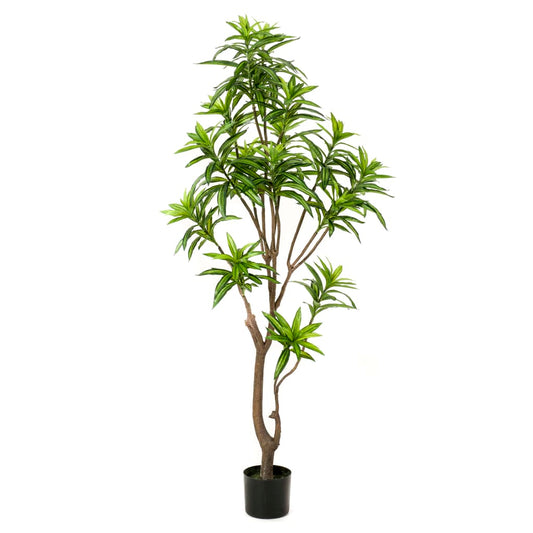 Konstgjord växt Dracaena-träd 155 cm grön