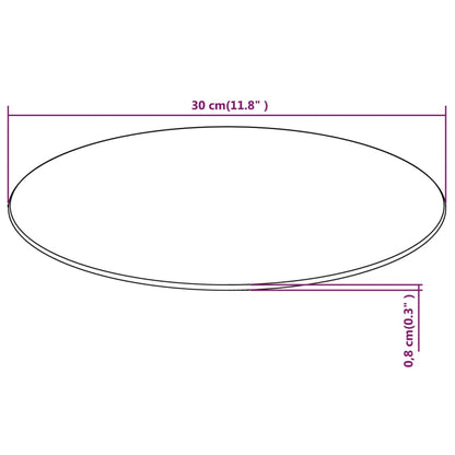 Bordsskiva härdat glas rund 300 mm