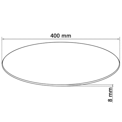 Bordsskiva härdat glas rund 400 mm