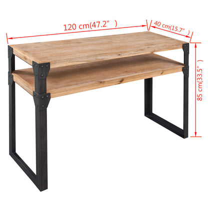 Avlastningsbord konsolbord massiv trä 120x40x85 cm