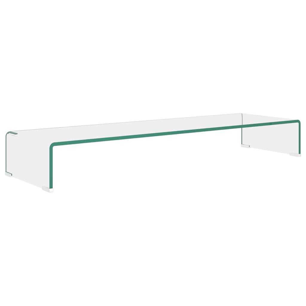 TV-möbel härdad glas Tv/monitor-ställ klarglas 100x30x13 cm