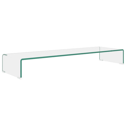 TV-möbel härdad glas Tv/monitor-ställ klarglas 100x30x13 cm