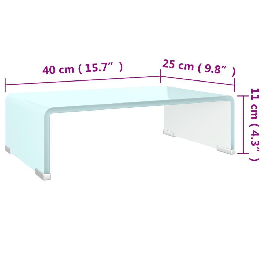 TV-möbel härdad glas Tv/monitor-ställ glas grön 40x25x11 cm