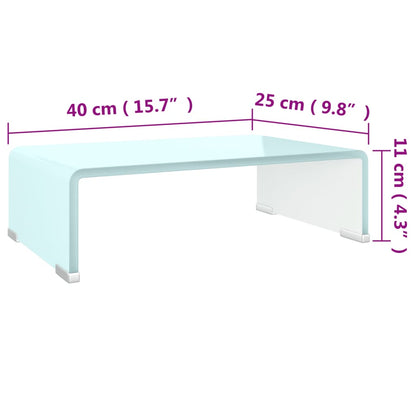 TV-möbel härdad glas Tv/monitor-ställ glas grön 40x25x11 cm