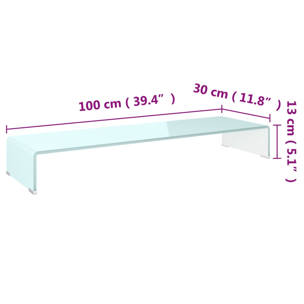 TV-möbel härdad glas Tv/monitor-ställ glas grön 100x30x13 cm