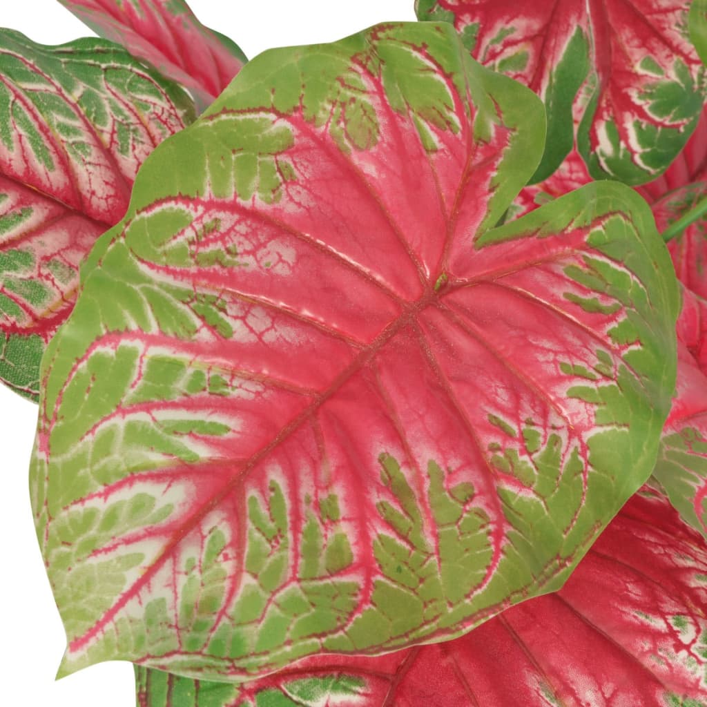 Keinotekoinen Keinotekoinen Caladium ruukulla 85 cm vihreä ja punainen