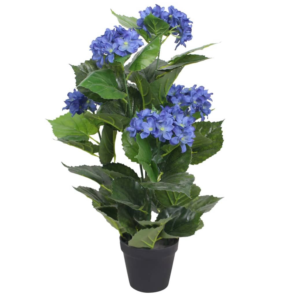 Keinotekoinen kasvi Hortensia ruukulla 60 cm sininen