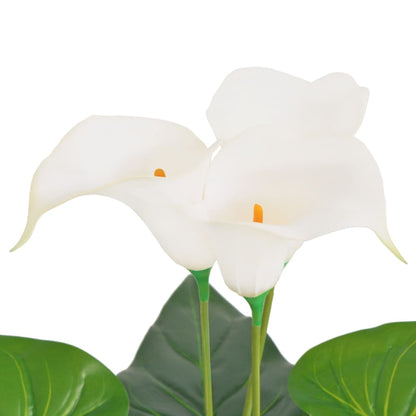 Keinotekoinen kasvi Calla ruukulla 45 cm valkoinen