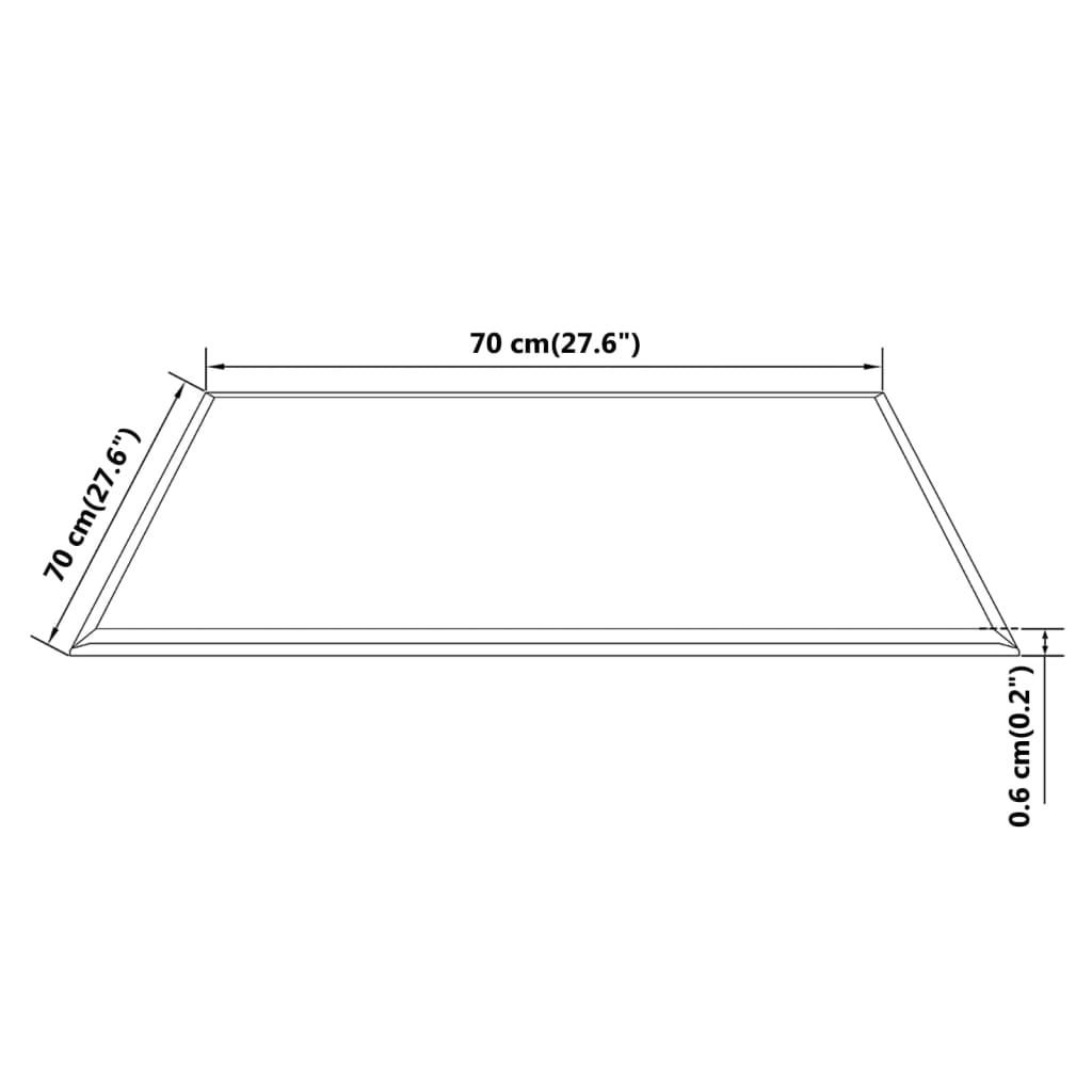 Pöytälevy karkaistua lasia 700x700 mm neliö