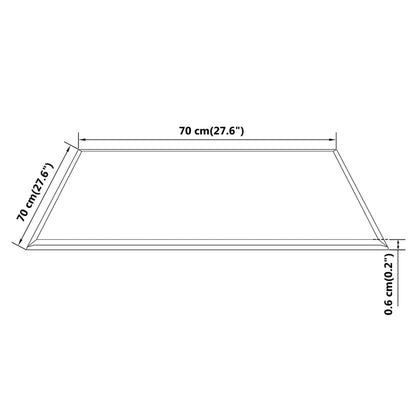 Pöytälevy karkaistua lasia 700x700 mm neliö