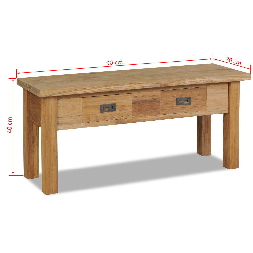 Hallin penkki teak 90x30x40 cm