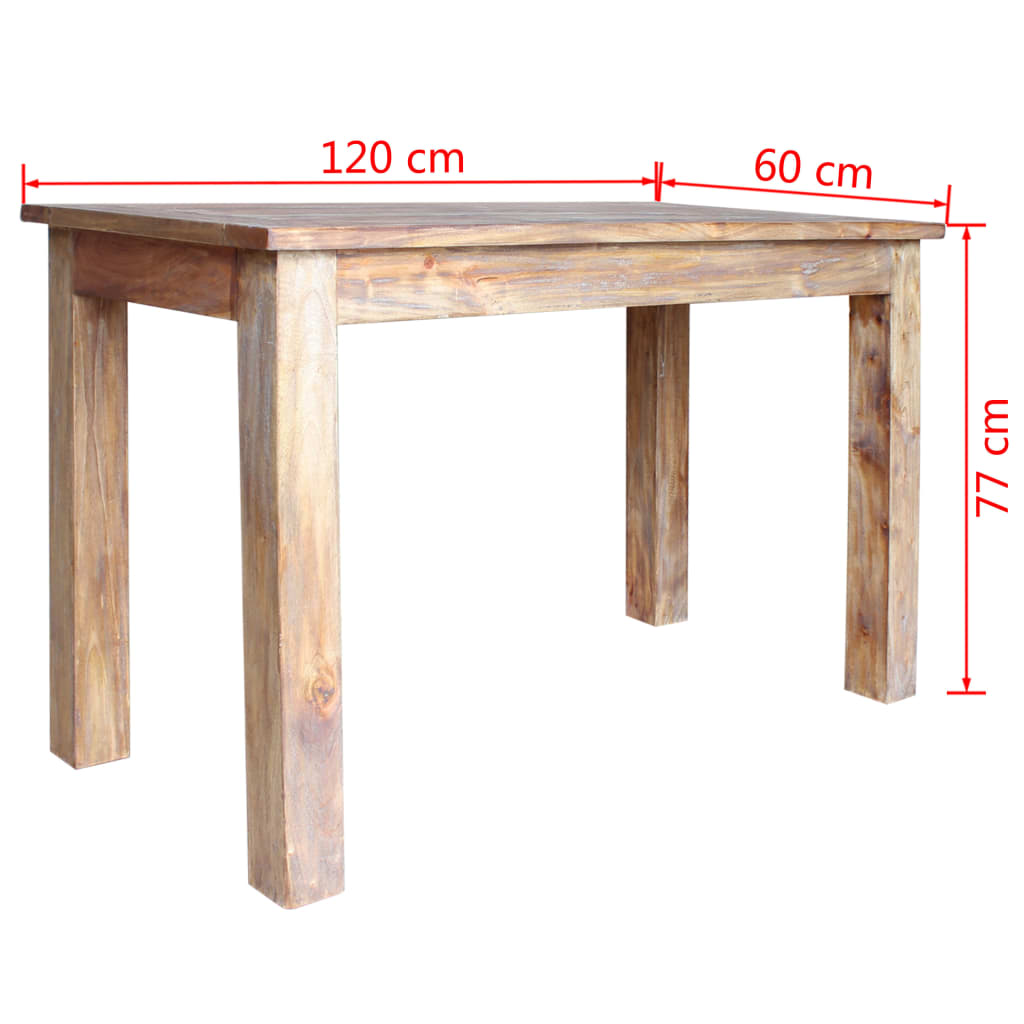 Matbord massivt mahognyträ 120x60x77 cm