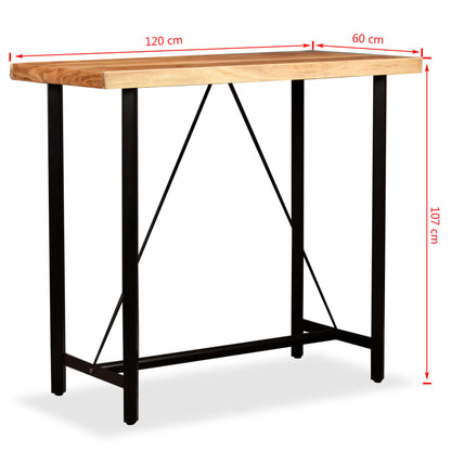 Barbord bistrobord massiv trä 120x60x107 cm