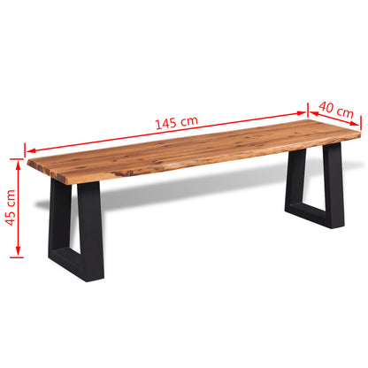 Penkki massiivi akaasiapuuta 145 cm