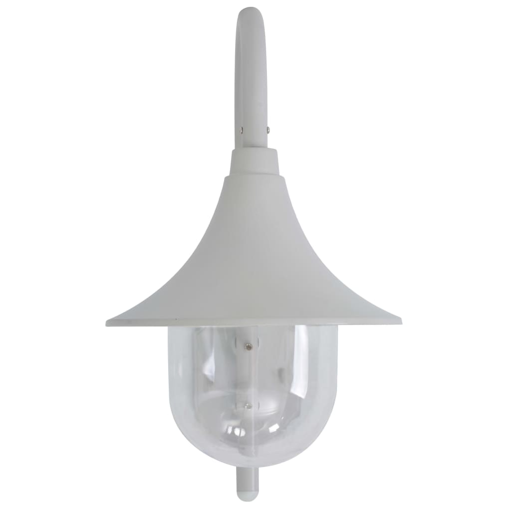 Trädgårdsbelysning Vägglampa för trädgård E27 42 cm aluminium vit