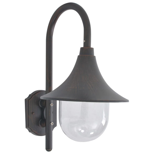 Trädgårdsbelysning Vägglampa för trädgård E27 42 cm aluminium brons