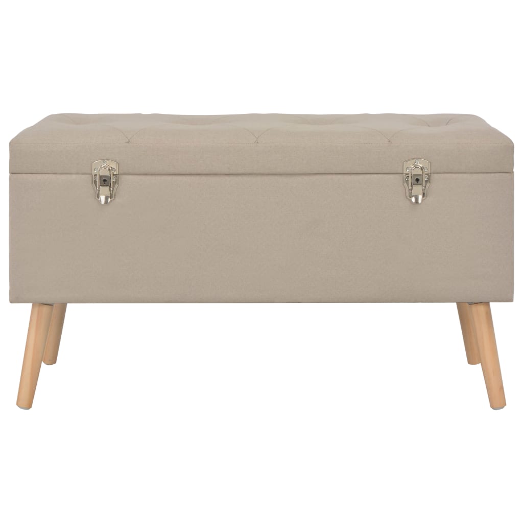 Förvaringspall beige tyg 3 st