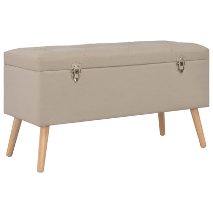 Förvaringspall beige tyg 3 st