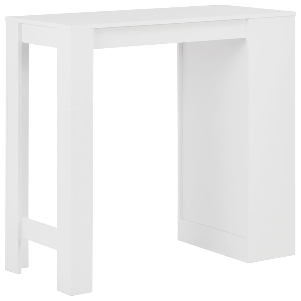 Barbord vit med hylla 110x50x103 cm