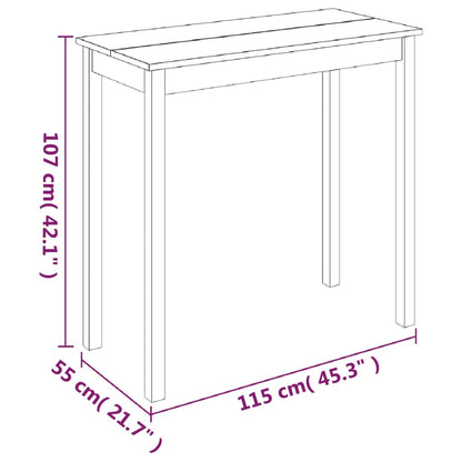 Barbord svart 115x55x107 cm