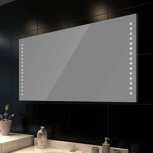 Kylpyhuoneen peili LED-valoilla 100 x 60 cm (P x K)