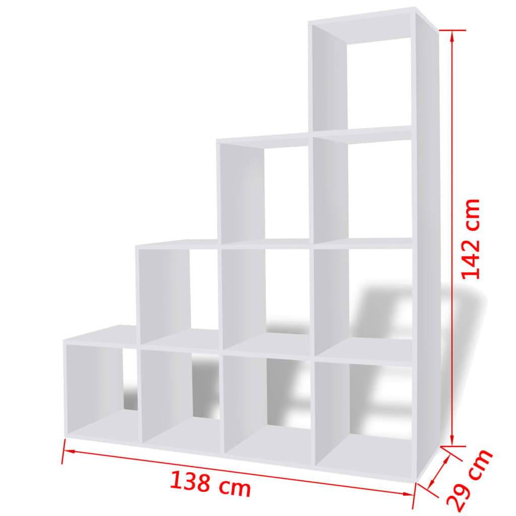 Bokhylla vit 142 cm