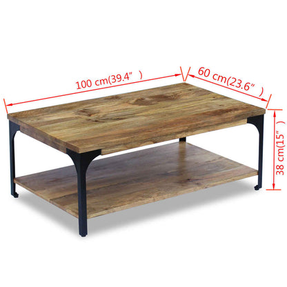 Soffbord massiv mangoträ 100x60x38 cm