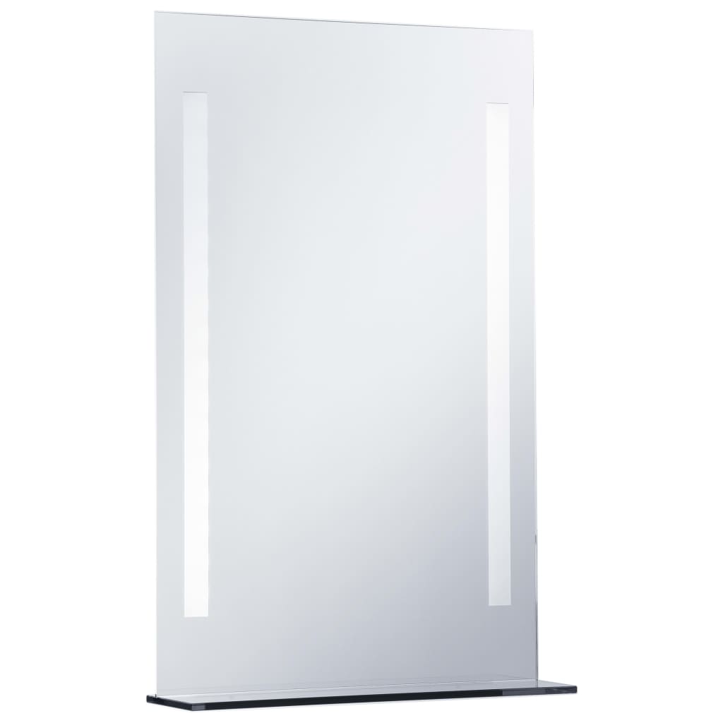 Badrumsspegel LED med hylla 60x80 cm