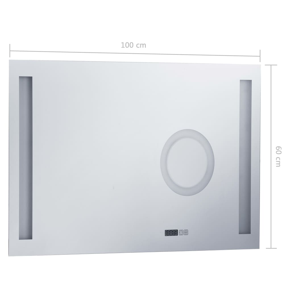 Badrumsspegel LED med touch-sensor 100x60 cm