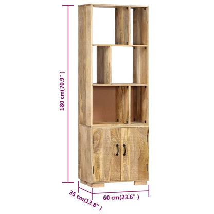 Bokhylla 60x35x180 cm massivt mangoträ