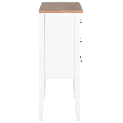 Skänk Vit 54x30x80 cm massivt trä