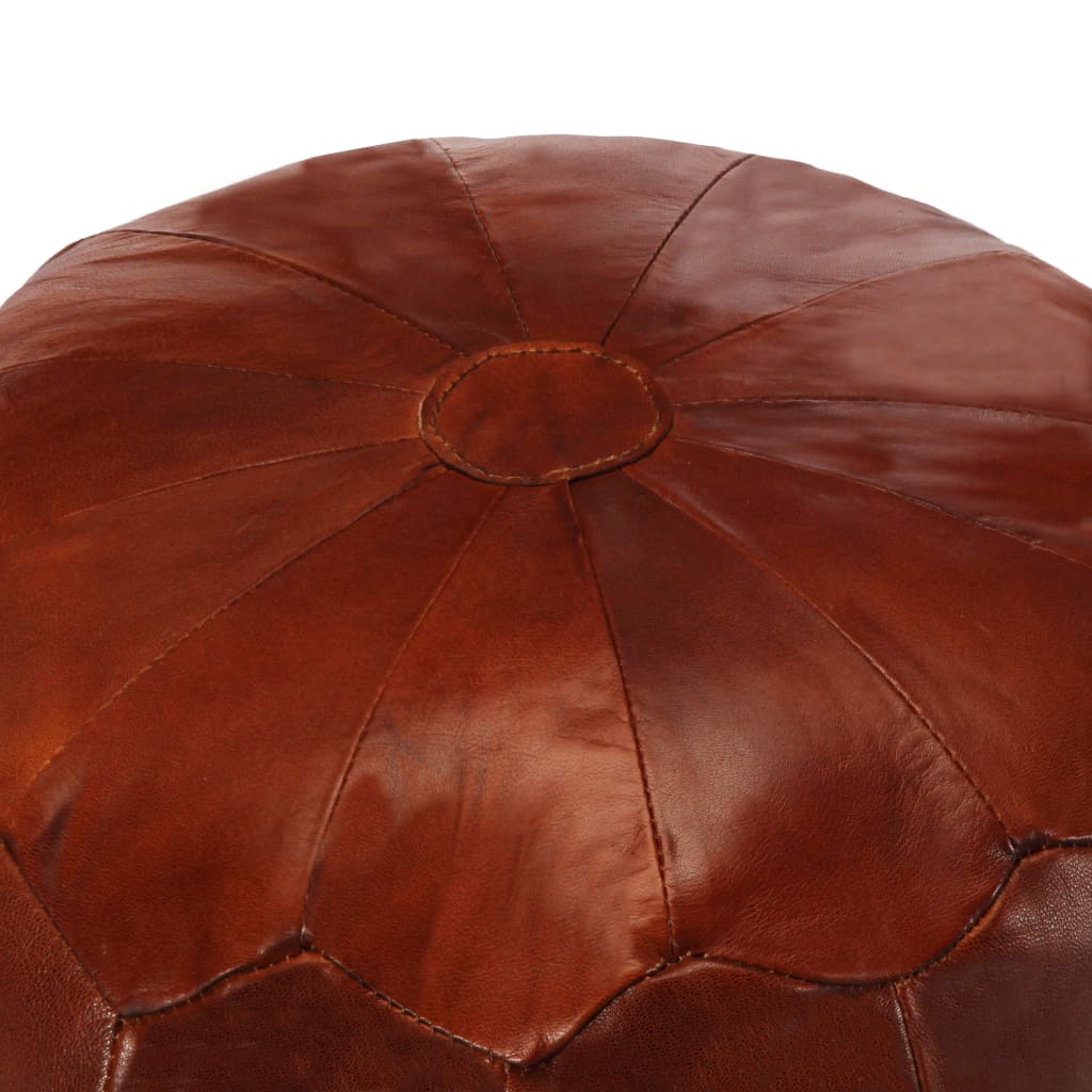 Rakkaus Pouf ruskea 40x35 cm aitoa vuohennahkaa