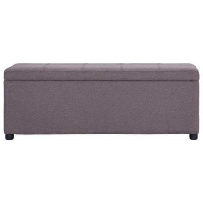 Säilytyspenkki taupe 116 cm polyesteriä