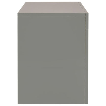 TV-Möbel Högglans Grå TV-Bänk LED-lampor 130x35x45 cm