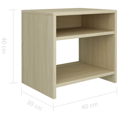 Sängbord Nattduksbord sonoma ek 40x30x40 cm