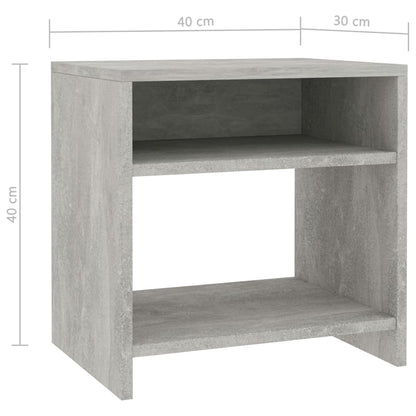 Sängbord Nattduksbord betonggrå 40x30x40 cm