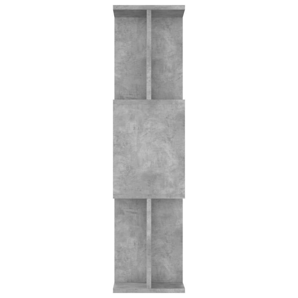 Kirjahylly betonin harmaa 80x24x96 cm