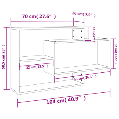 Seinähylly betonin harmaa 104x20x58,5 cm