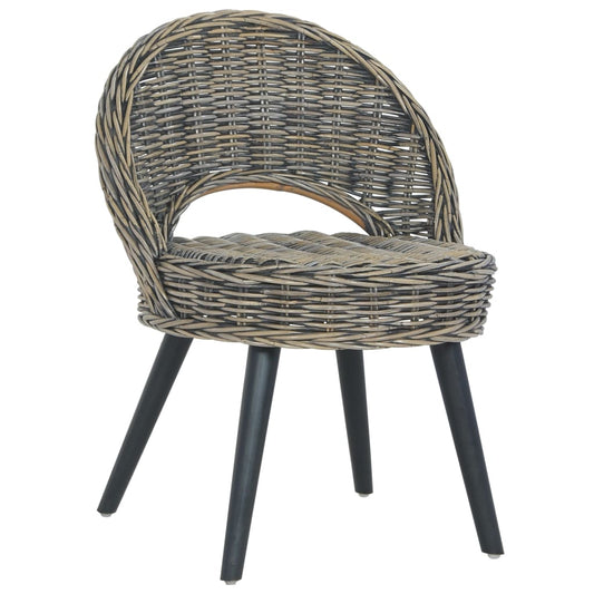 Ruokapöydän kalustesarja GENUINE RATTAN musta