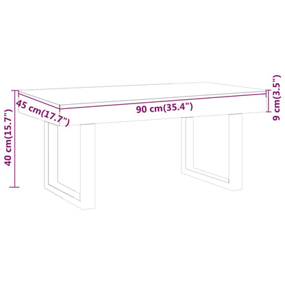 Soffbord brun och svart 90x45x40 cm järn