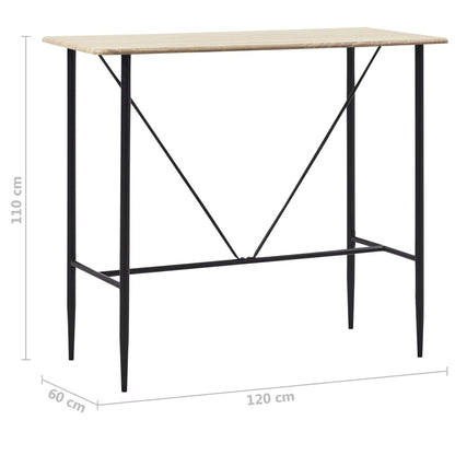 Barbord bistrobord ek 120x60x110 cm