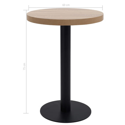 Baaripöytä Bistropöytä vaaleanruskea 60 cm MDF