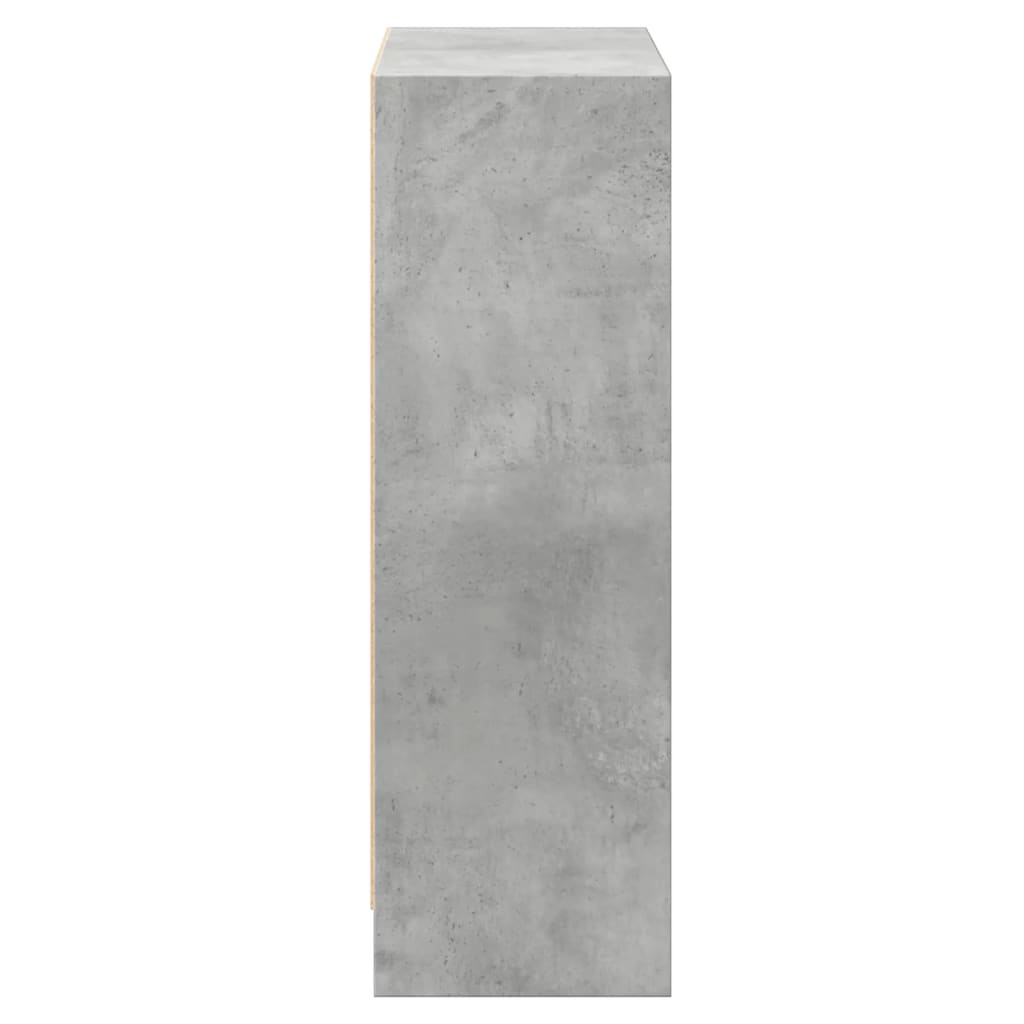 Kirjahylly betonin harmaa 60x24x76 cm