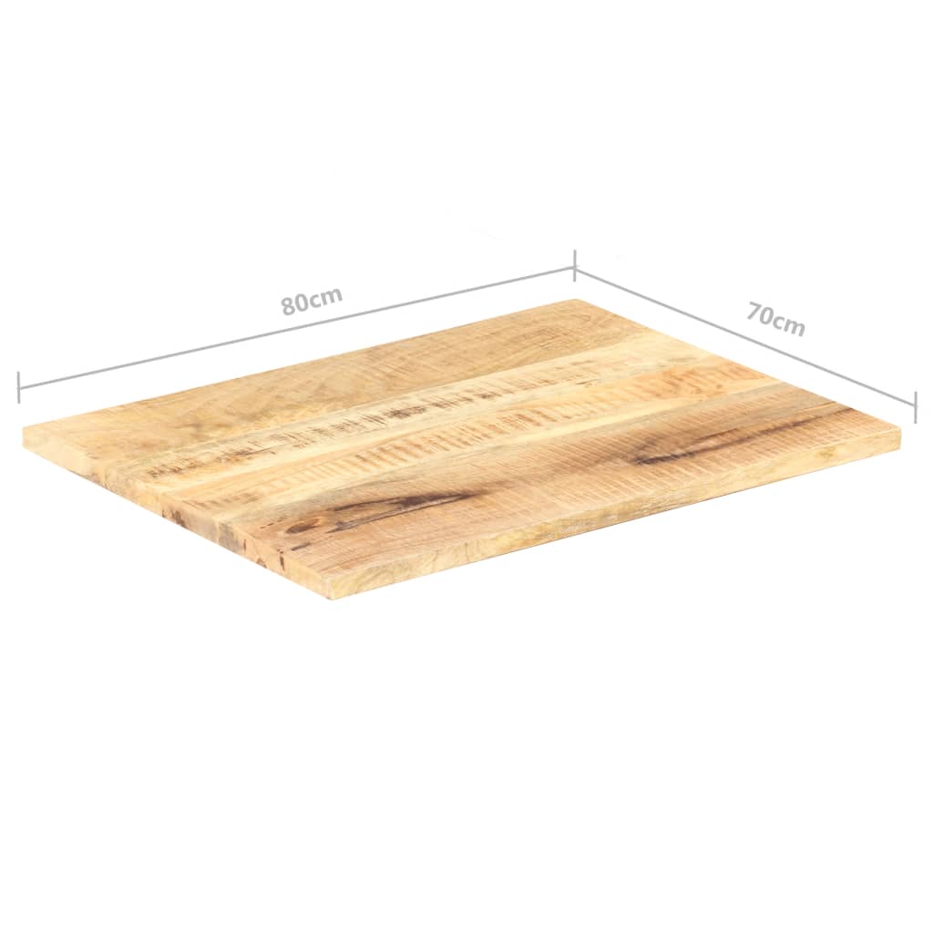 Bordsskiva massivt mangoträ i 25-27 mm 80x70 cm