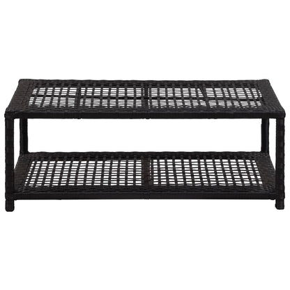 Skoställ Svart Skobänk 80x40x30 cm konstrotting