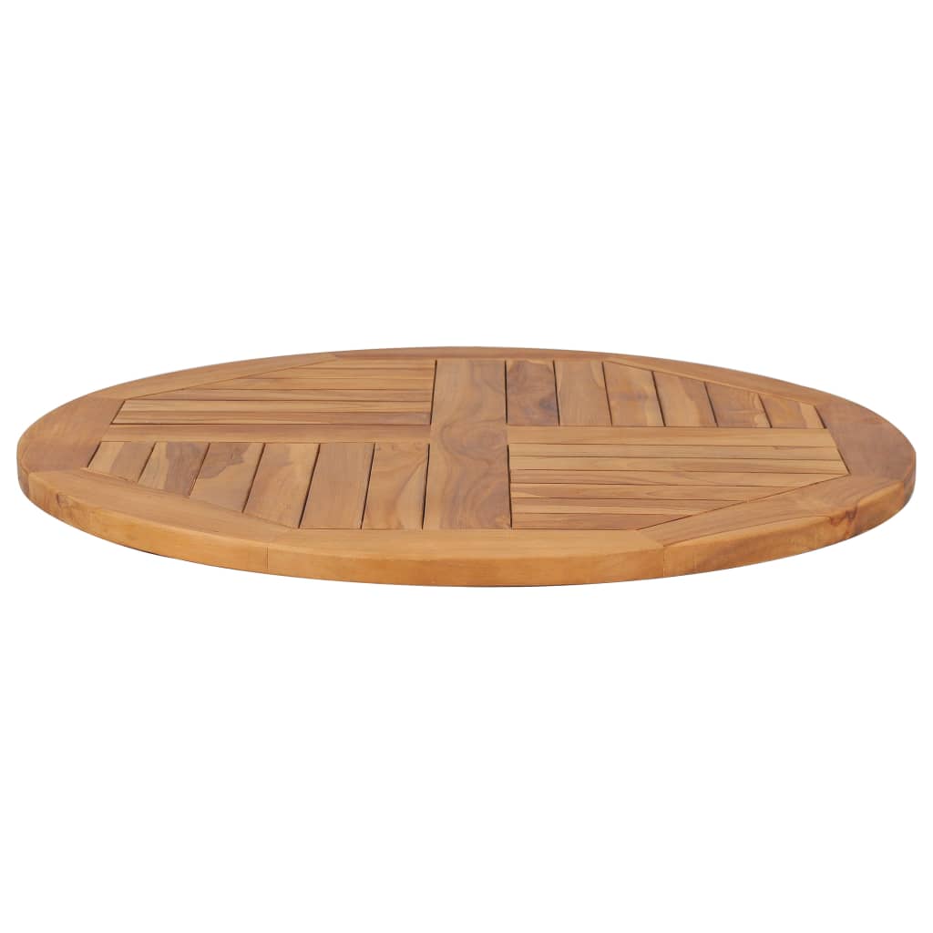 Pöytälevy teak pyöreä 2,5 cm 80 cm